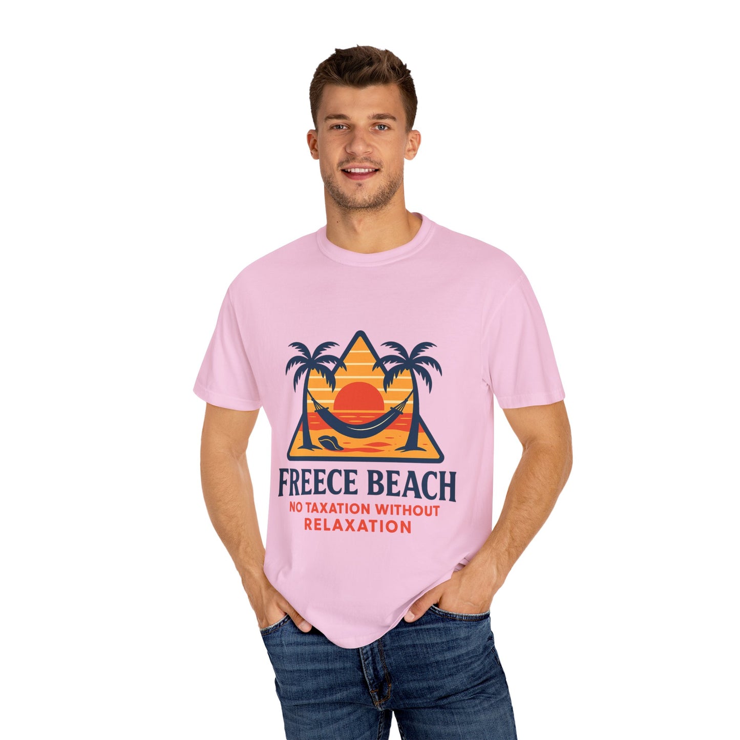 Freece Beach “No Taxation Without Relaxation” Sunset Tee