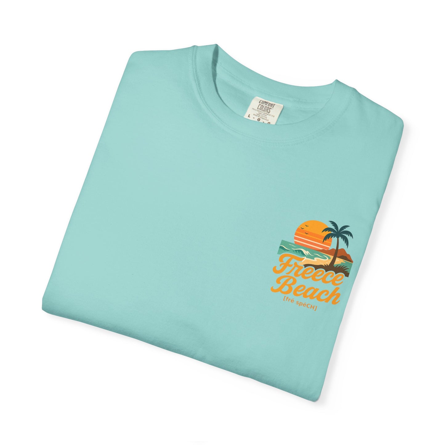 Freece Beach Graphic T-Shirt — Vintage Sunset Logo Tee