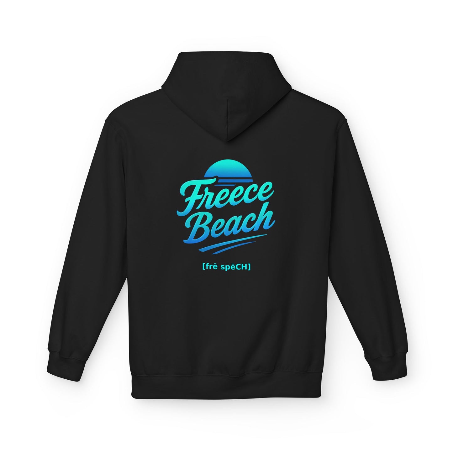 Freece Beach Hoodie - Cool Neon Logo Pullover