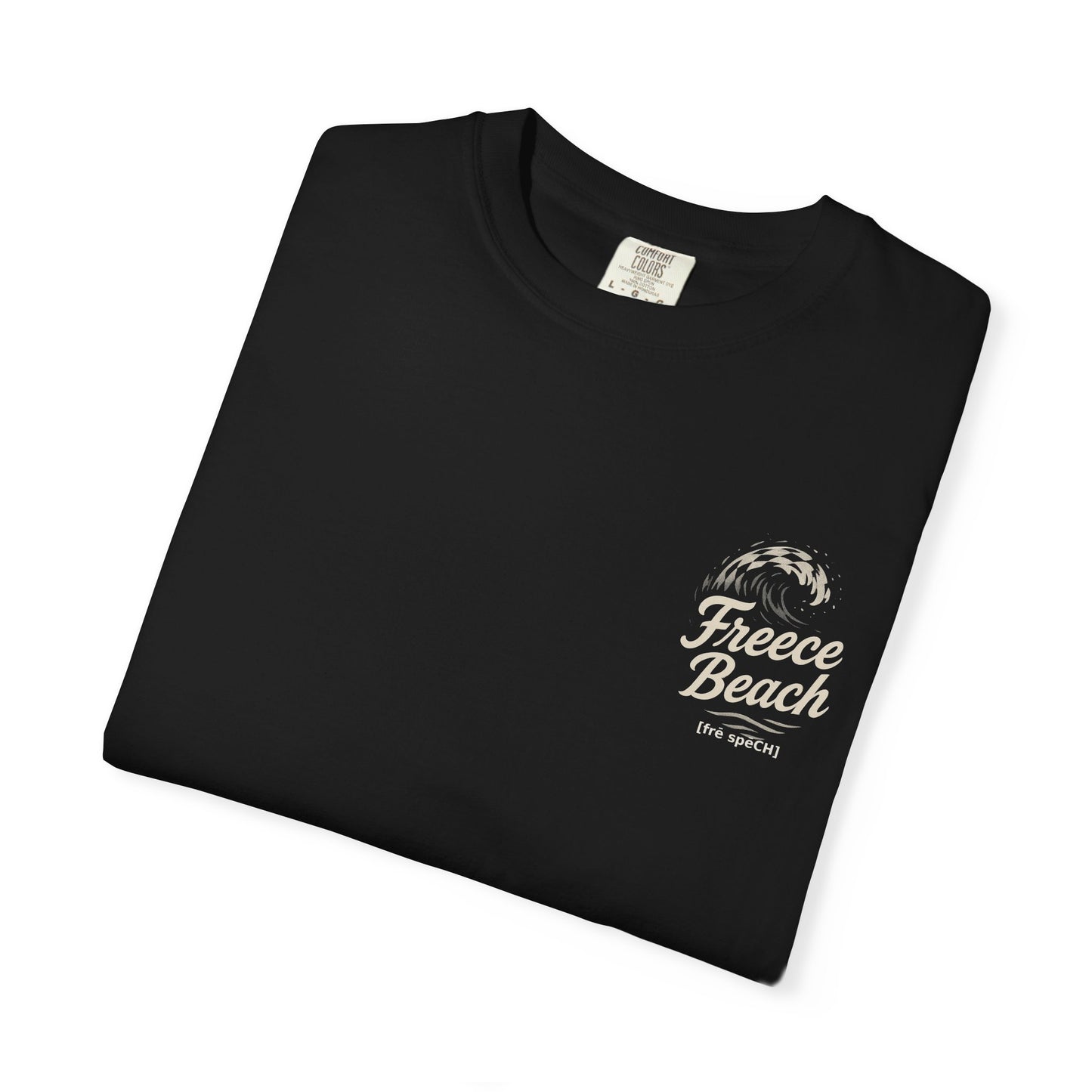 Freece Beach Graphic T-Shirt – Checkered Wave Logo Tee
