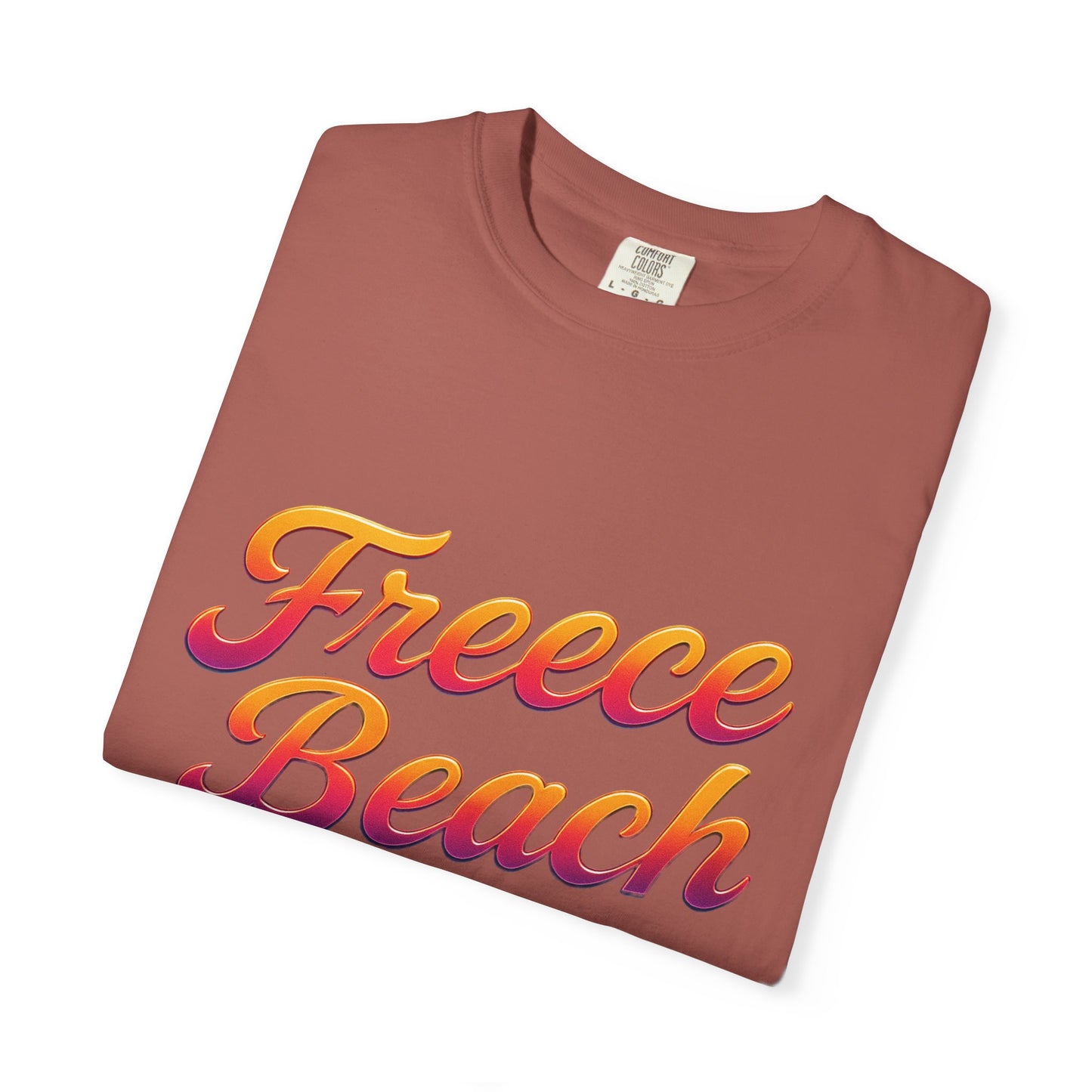 Freece Beach Graphic T‑Shirt — Neon Heat Logo Tee