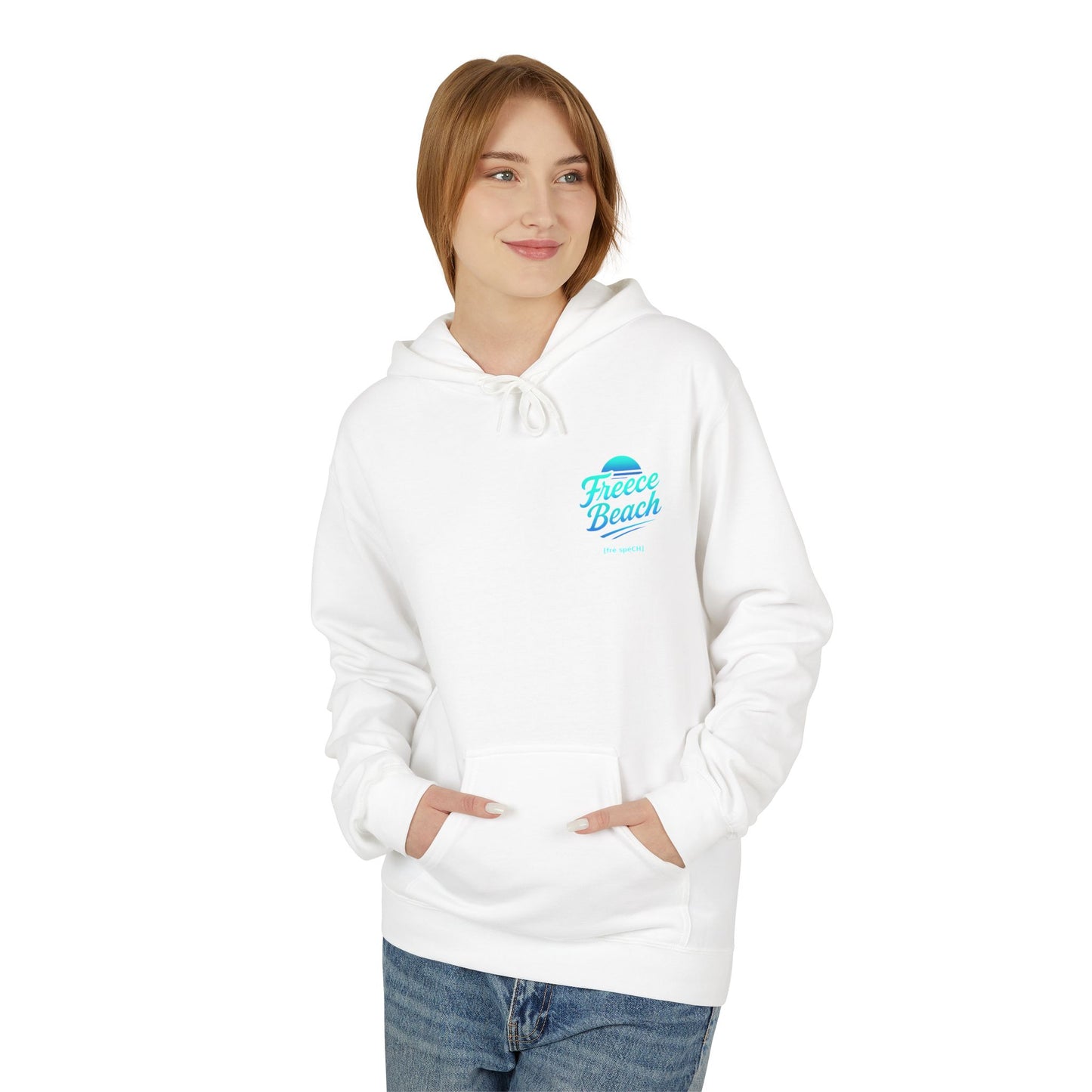 Freece Beach Hoodie - Cool Neon Logo Pullover