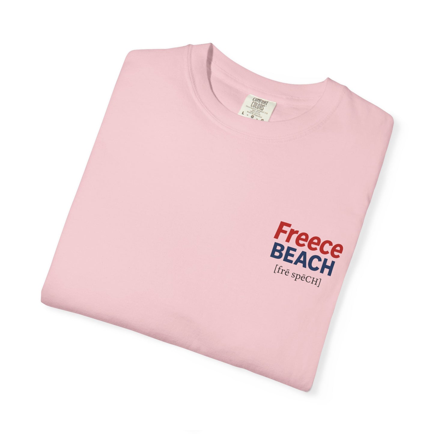 Freece Beach Graphic T-shirt - Bold Patriotic Logo