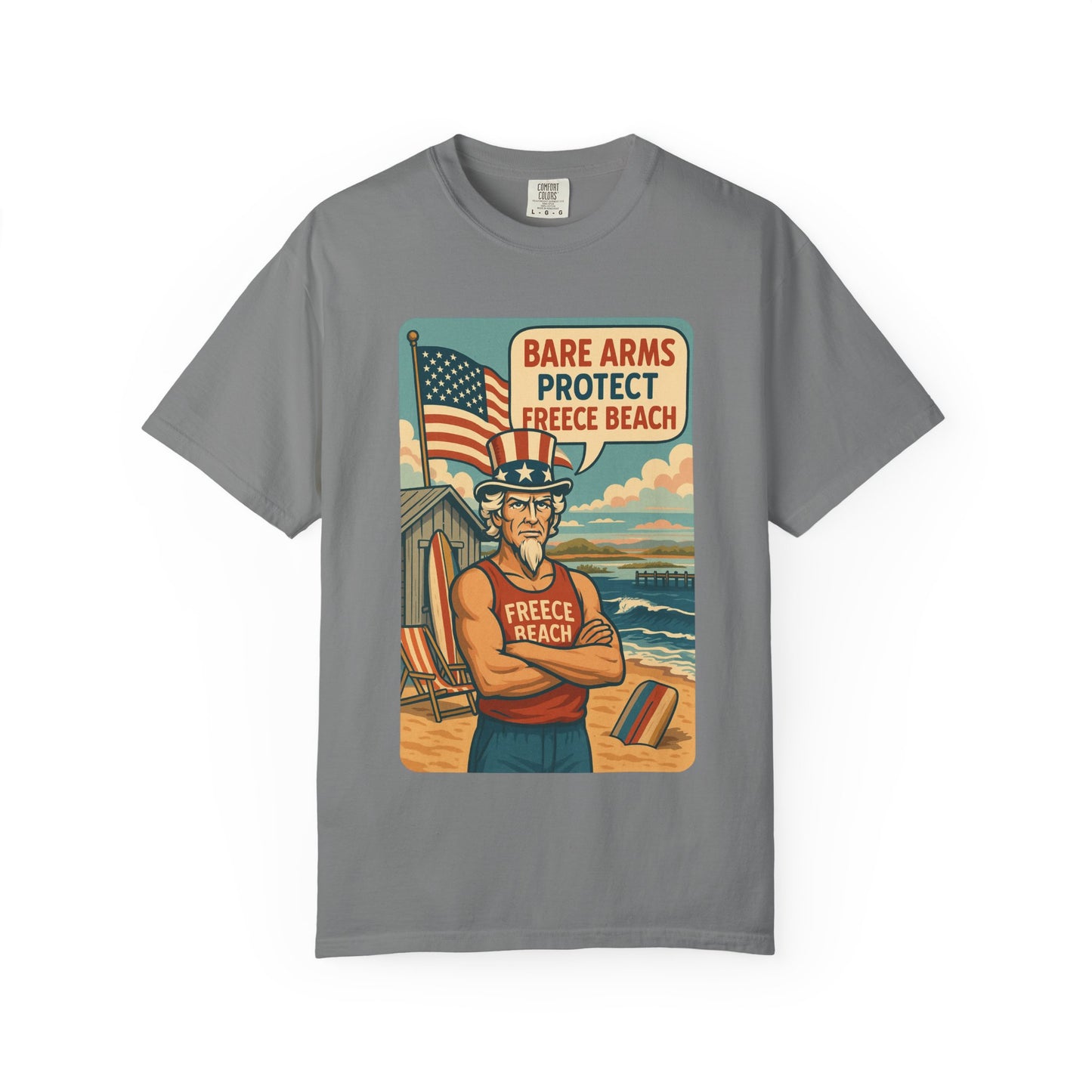 Freece Beach Graphic T-Shirt - Bare Arms