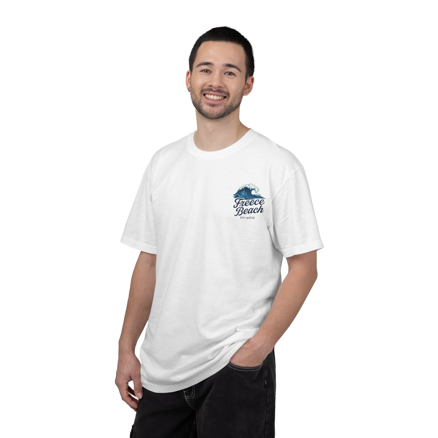 Freece Beach Graphic T‑Shirt — Coastal Wave Logo Tee