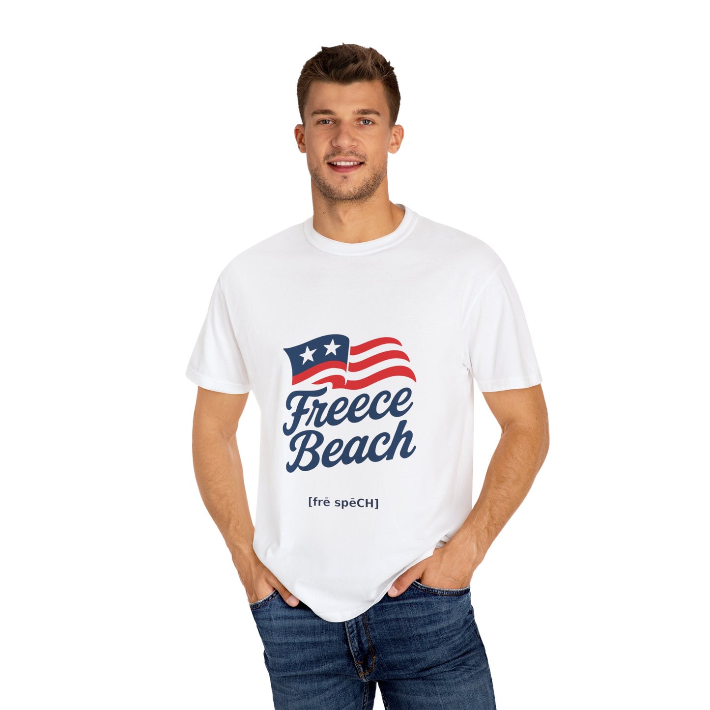 Patriotic Freece Beach T Shirt