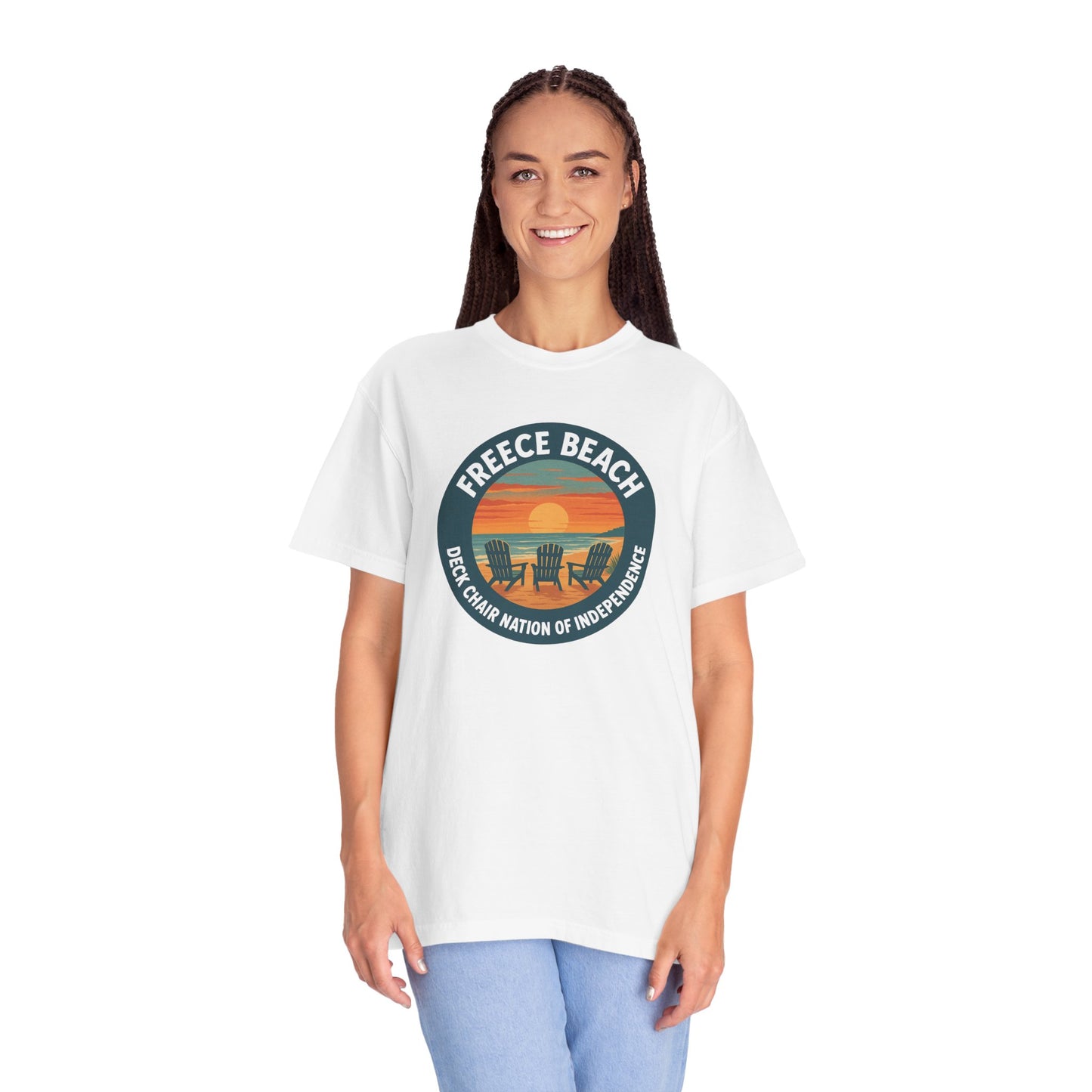 Version 1 | Freece Beach “Deck Chair Nation of Independence” Tee