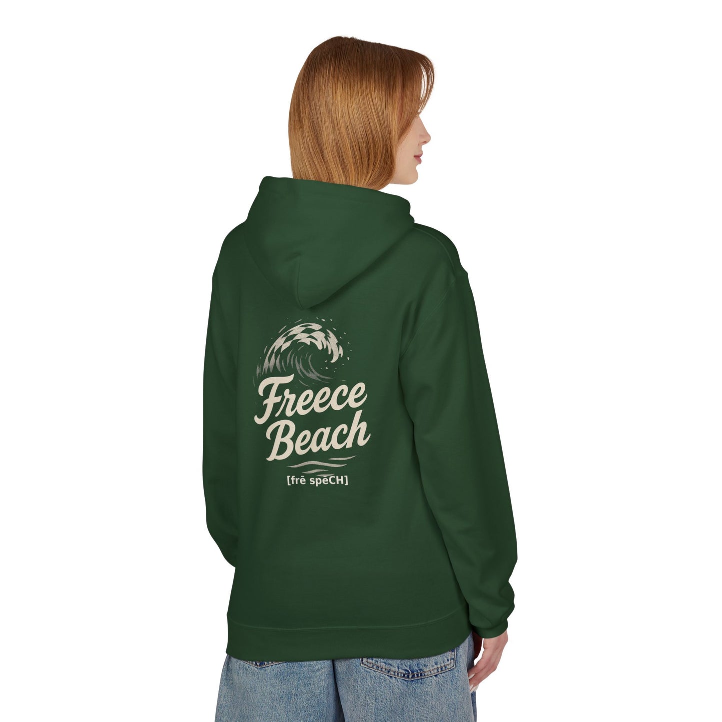 Freece Beach Hoodie - Checkered Wave Logo Pullover