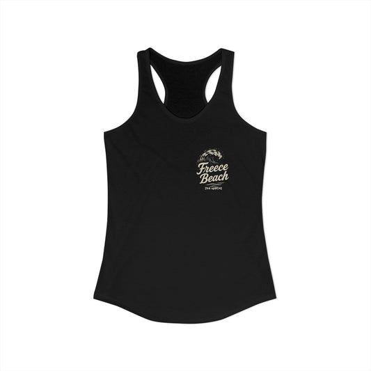 Freece Beach Women's Racerback Tank - Checkered Wave Logo