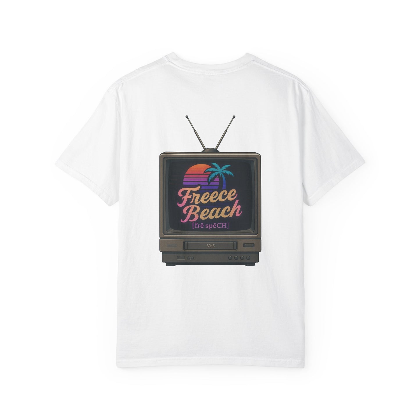 Vintage Beach TV Graphic Tee, Retro Style T-shirt