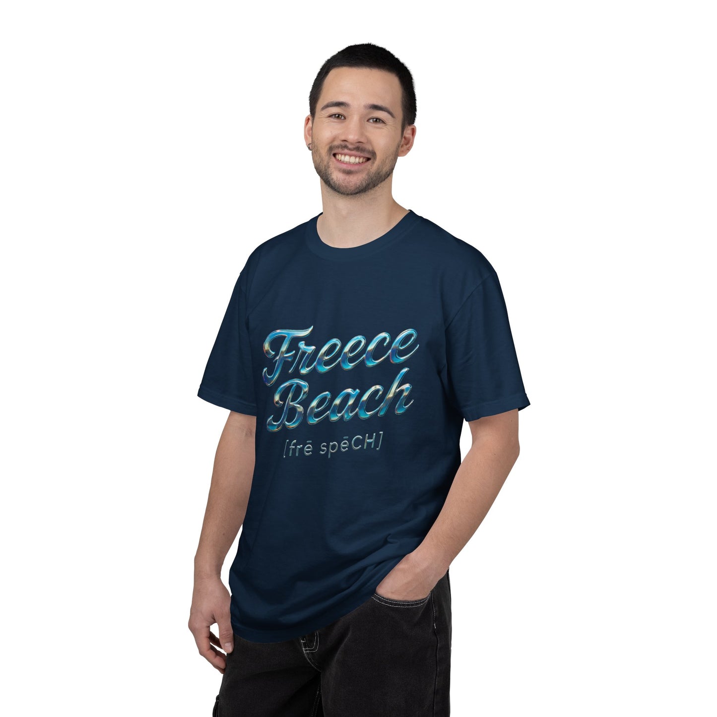 Freece Beach Graphic T-Shirt — Chrome Logo Tee
